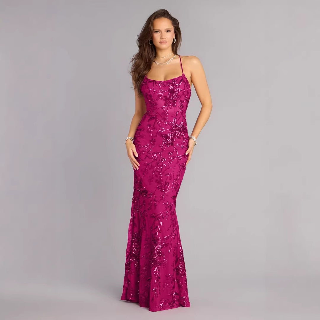 Damen Glamouröses Abendkleid mit funkelnden Pailletten R&B