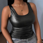 Damen Body mit glänzender Oberfläche und figurbetontem Schnitt R&B