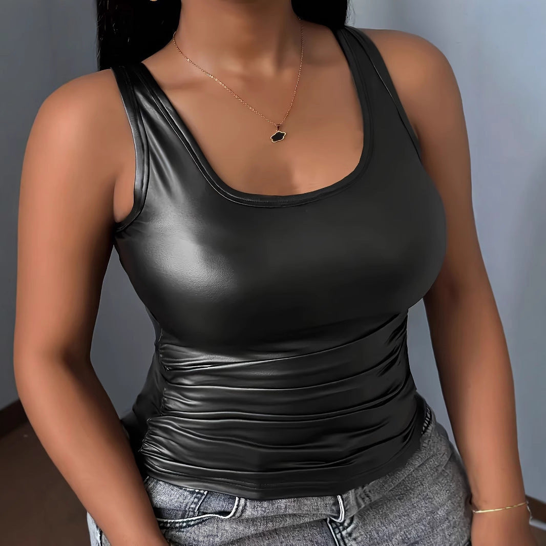 Damen Body mit glänzender Oberfläche und figurbetontem Schnitt R&B