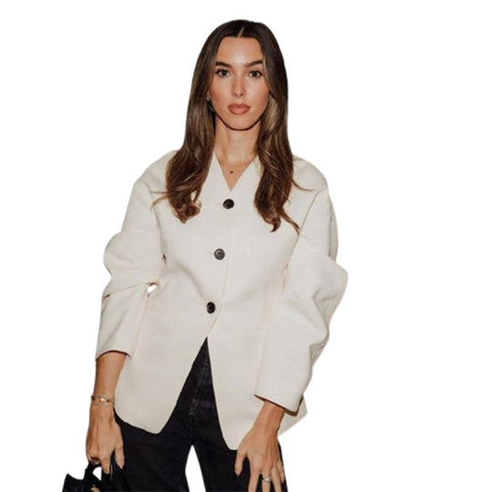 Damen modischer Blazer mit voluminösen Ärmeln R&B