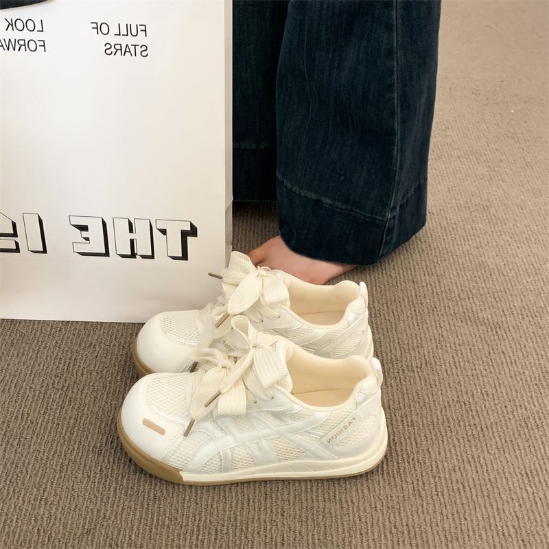 Damen Sneaker mit atmungsaktivem Mesh-Obermaterial und einzigartigem Schleifen-Design