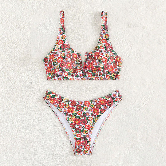 Damen Floral Design Bikini R&B