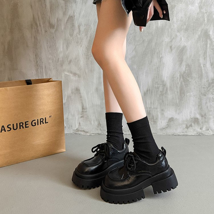 Damen Chunky Schnürschuhe mit dicker Sohle R&B