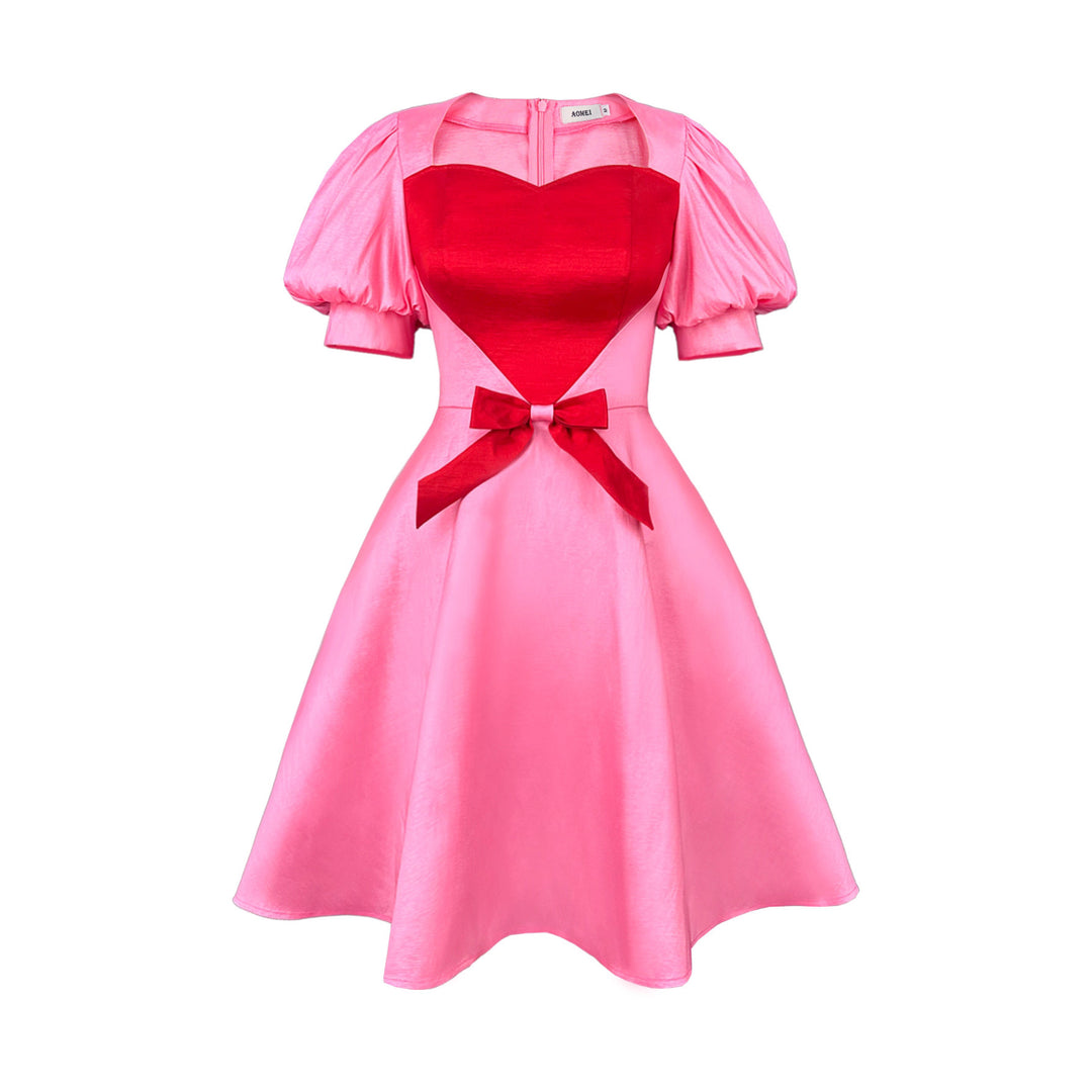 Damen festliches Kleid mit herzförmigem Oberteil und taillierter Silhouette R&B