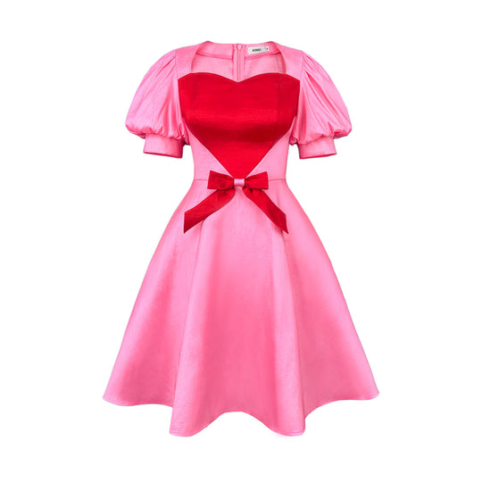 Damen festliches Kleid mit herzförmigem Oberteil und taillierter Silhouette R&B