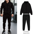 Herren nan zweiteiliges Performance Fleece Jogginganzug-Set mit Kapuzenjacke, verdecktem Reißverschluss und tapered Jogginghose R&B