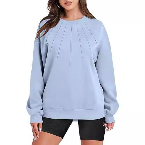 Damen Sweatshirt mit strukturiertem Design und weichem Innenfutter R&B