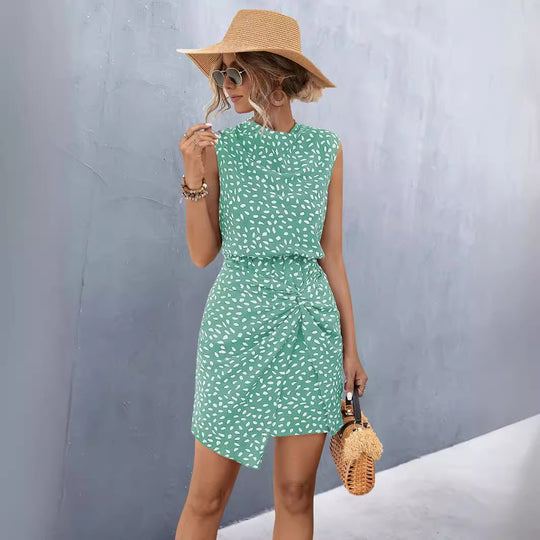 Damen Midikleid mit seitlichem Knoten R&B