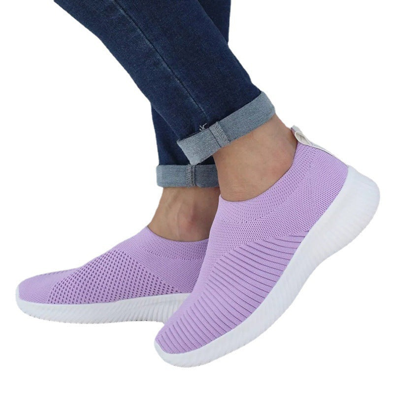 Damen nan Strick‑Schlupf‑Freizeitschuh mit elastischem Schaft, leichter Dämpfung und rutschfester Profilsohle R&B