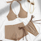 Damen Trendiger Bikini mit asymmetrischen Schnürungen R&B