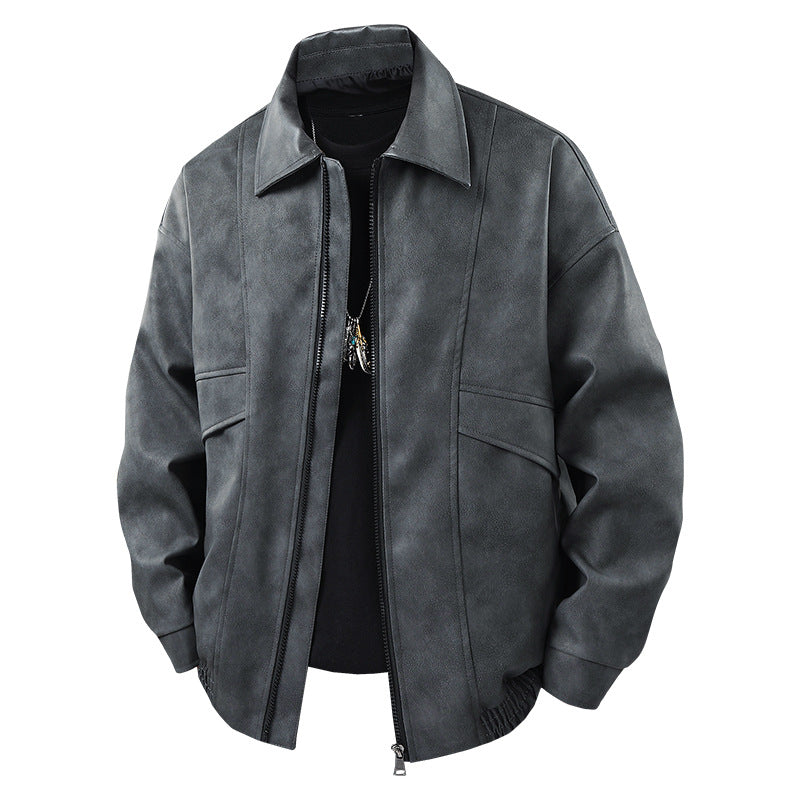 Herren Übergangsjacke im lässigen Vintage-Stil mit seitlichen Eingrifftaschen und elastischen Bündchen R&B