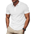 Herren Poloshirt mit strukturiertem Design und Komfortbund