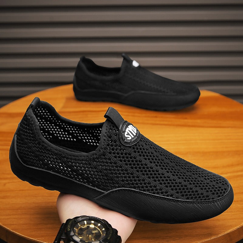 Damen Bequeme Slip-On Sneakers mit atmungsaktivem Mesh-Obermaterial R&B