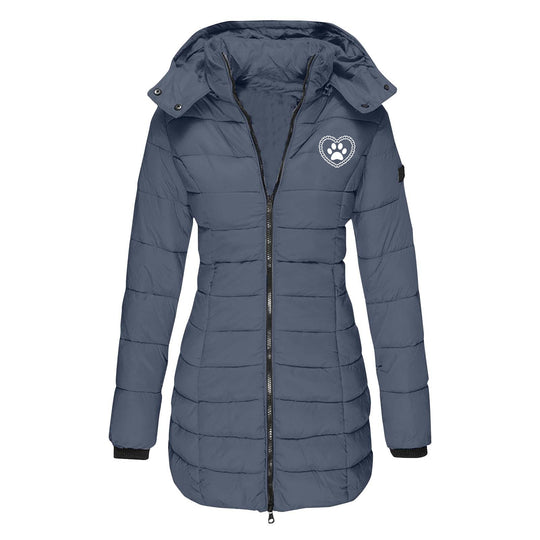 Damen gefütterte Übergangsjacke mit abnehmbarer Kapuze R&B