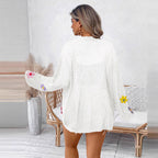 Damen Strickjacke mit floralem Design R&B