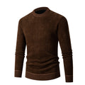 Herren Strickpullover mit strukturiertem Zopfmuster und hohem Kragen