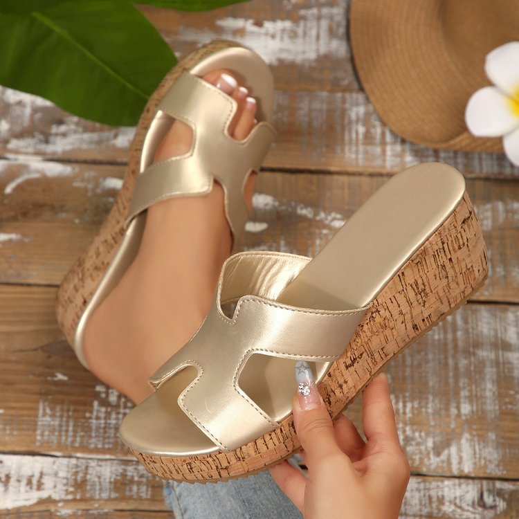 Damen Wedge-Sandaletten mit elegantem Kork-Design R&B