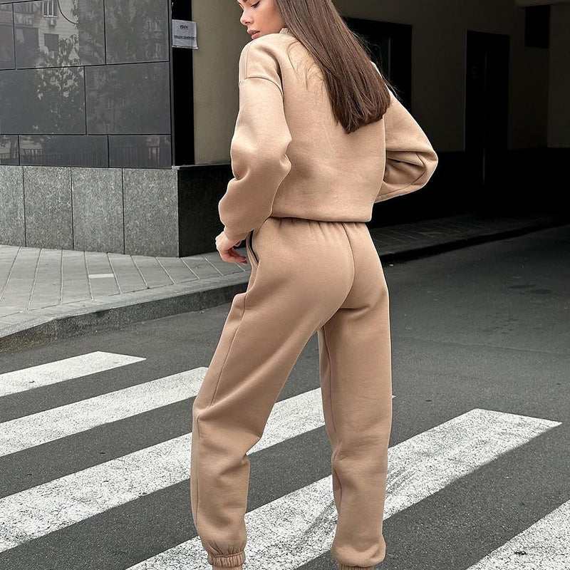 Damen umfassendes Komfort-Sweatset mit lässigem Schnitt und elastischem Bund R&B