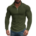 Herren Thermo-Fleecepullover mit Reißverschluss und strukturiertem Design