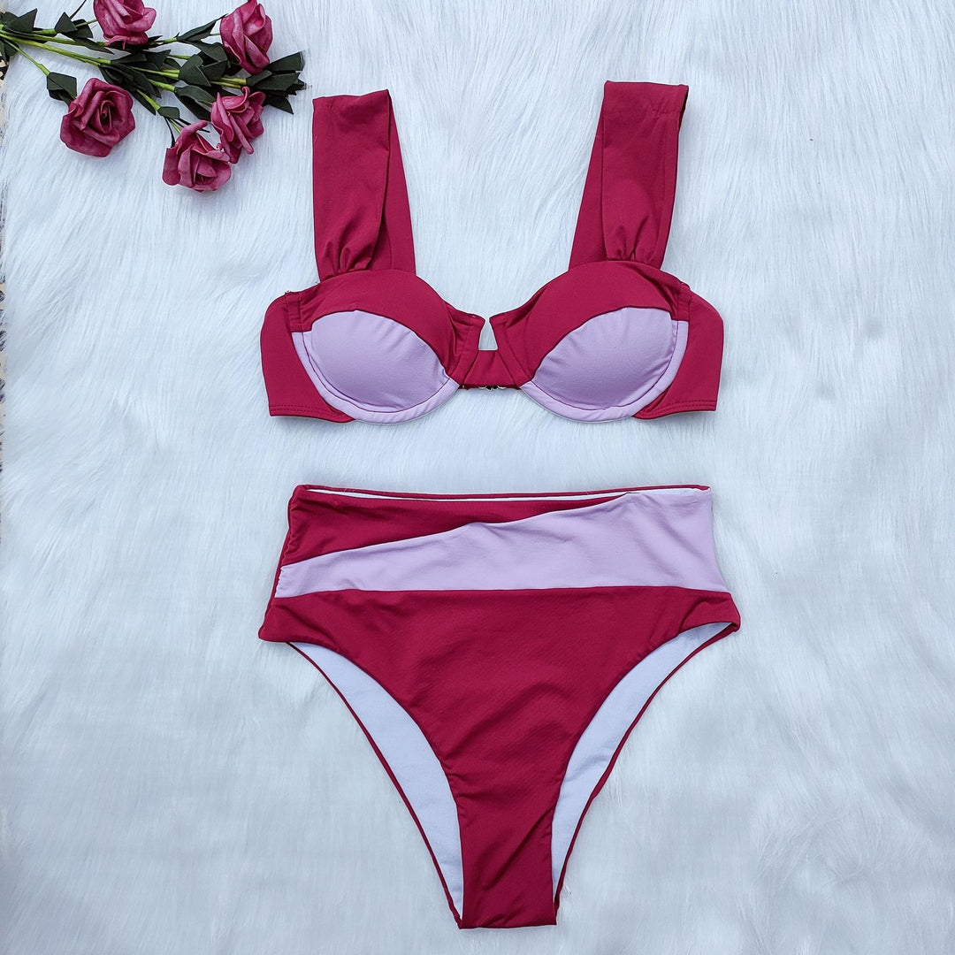 Damen Hochgeschnittenes Bikini-Set mit innovativem Design R&B