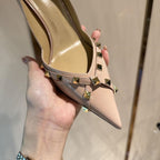 Damen elegante Stiletto-Pumps mit ausgefallenem Schnallen-Design R&B