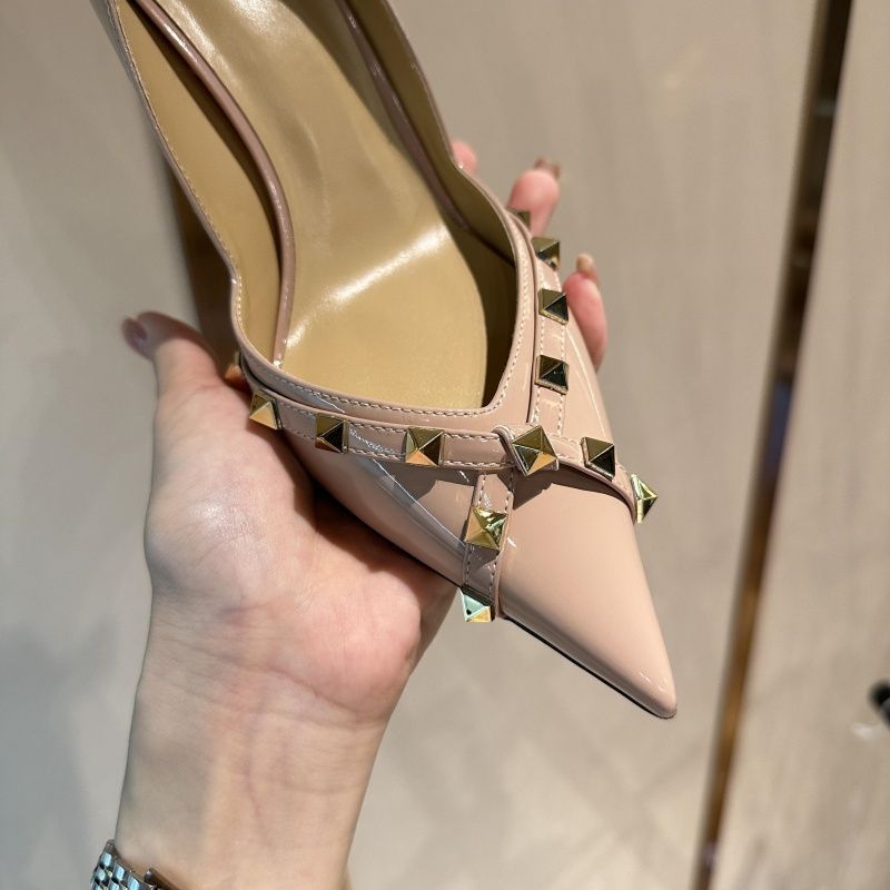 Damen elegante Stiletto-Pumps mit ausgefallenem Schnallen-Design R&B