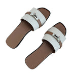 Damen elegante Flip-Flops mit modischen Riemen und komfortablem Fußbett R&B