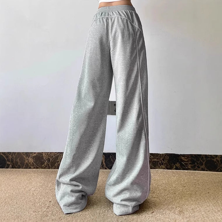Damen Lässige Jogginghose mit weitem Schnitt und elastischem Bund R&B