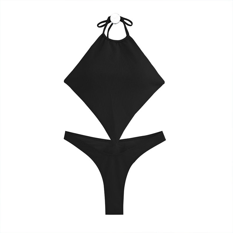 Damen Bikini-Set mit raffiniertem Wickeloberteil und hoch tailliertem Höschen R&B