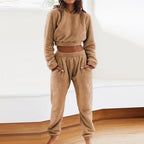 Damen kuscheliges Lounge-Set aus weichem Fleece R&B