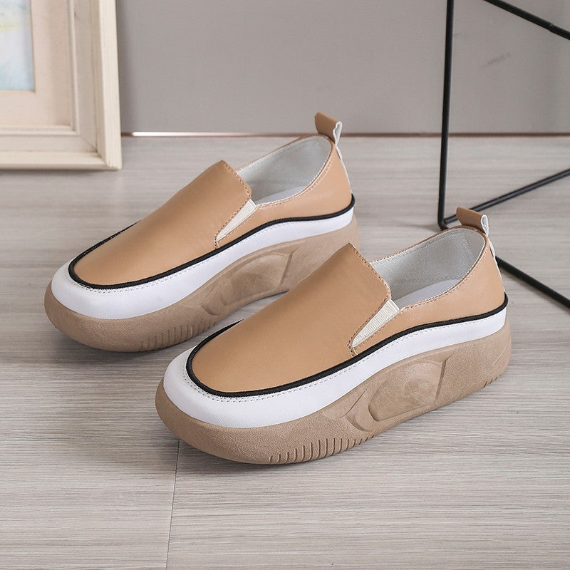 Damen trendige Slip-On Sneakers mit modischem Plateau R&B