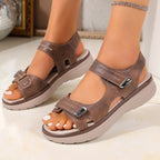 Damen Sandalen mit verstellbarem Riemendesign und gepolsterter Sohle R&B