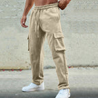 Herren entspannte Cargo-Hose mit praktischem Taschen-Design und elastischem Bund R&B