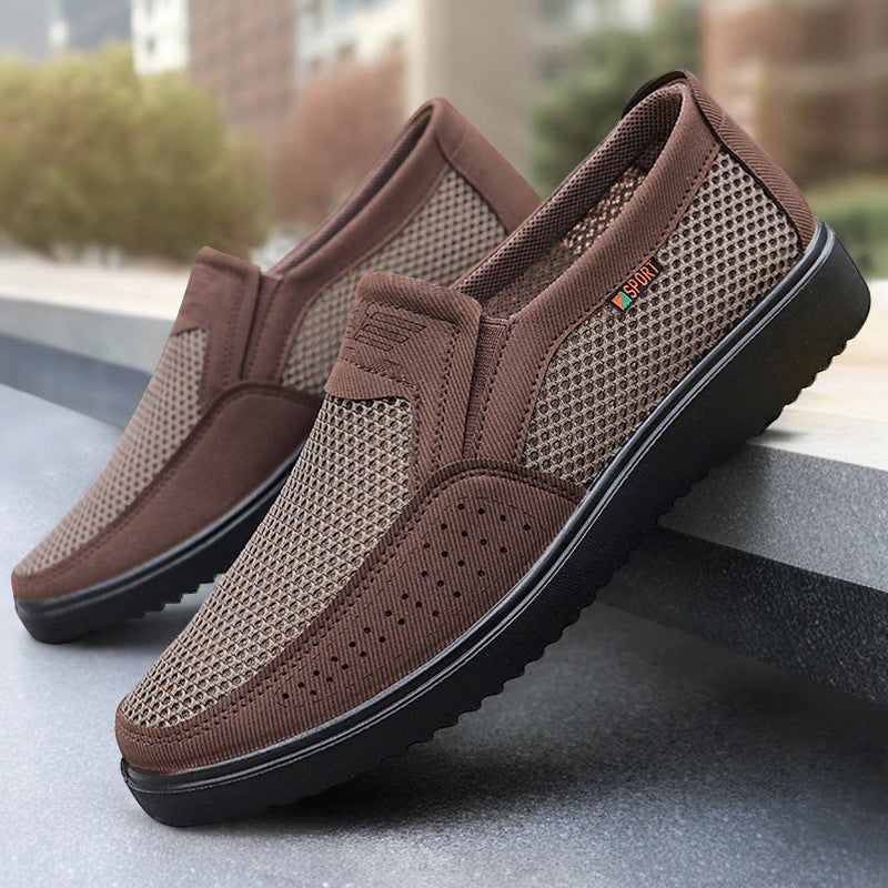 Damen Sportliche Mesh Slip-On Sneakers mit rutschfester Sohle R&B