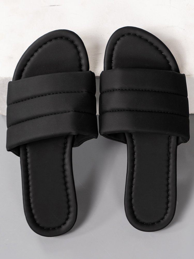 Damen elegante Clogs mit breiten, geflochtenen Riemen R&B