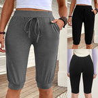 Damen Sportliche Capri-Hosen mit elastischem Bund und praktischen Seitentaschen R&B