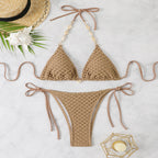 Damen Geflochtener Bikinis mit charmanten Details R&B