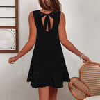 Damen lässiges Sommerkleid mit Rüschensaum R&B