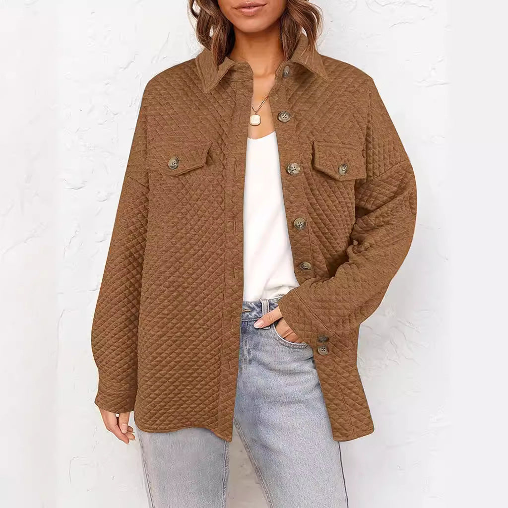Damen lässige Steppjacke mit aufgesetzten Taschen R&B