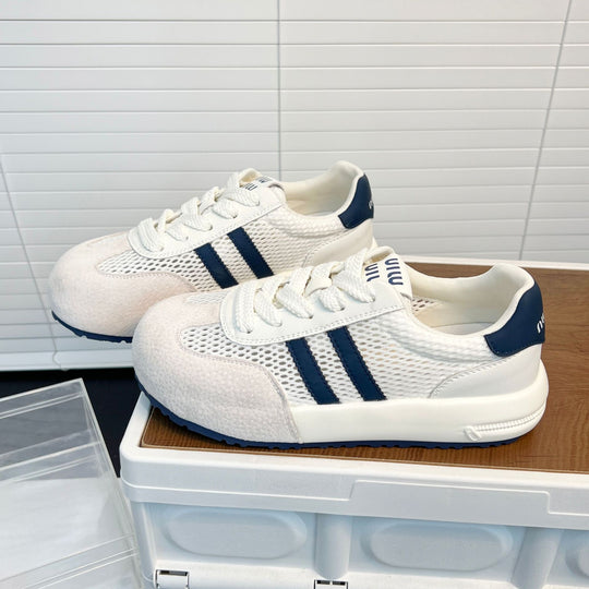 Damen Atmungsaktive Sportliche Sneakers mit innovativem Mesh- und Kunstlederdesign R&B
