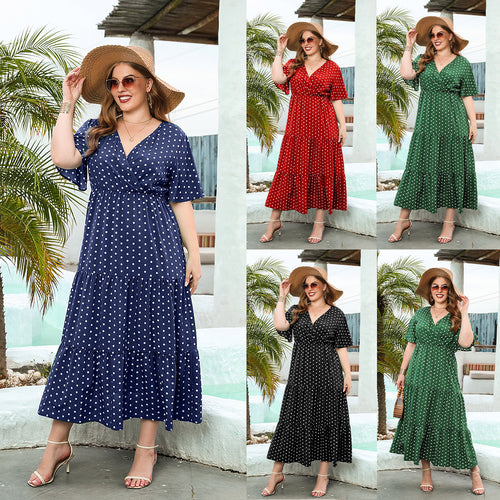 Damen Maxikleid mit trendigem Wickeldesign und feminine Rüschendetails R&B