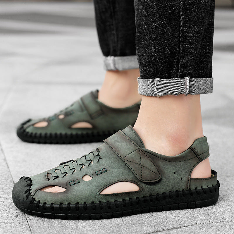 Herren Komfortable Leder-Sandalen mit rutschfester Sohle R&B