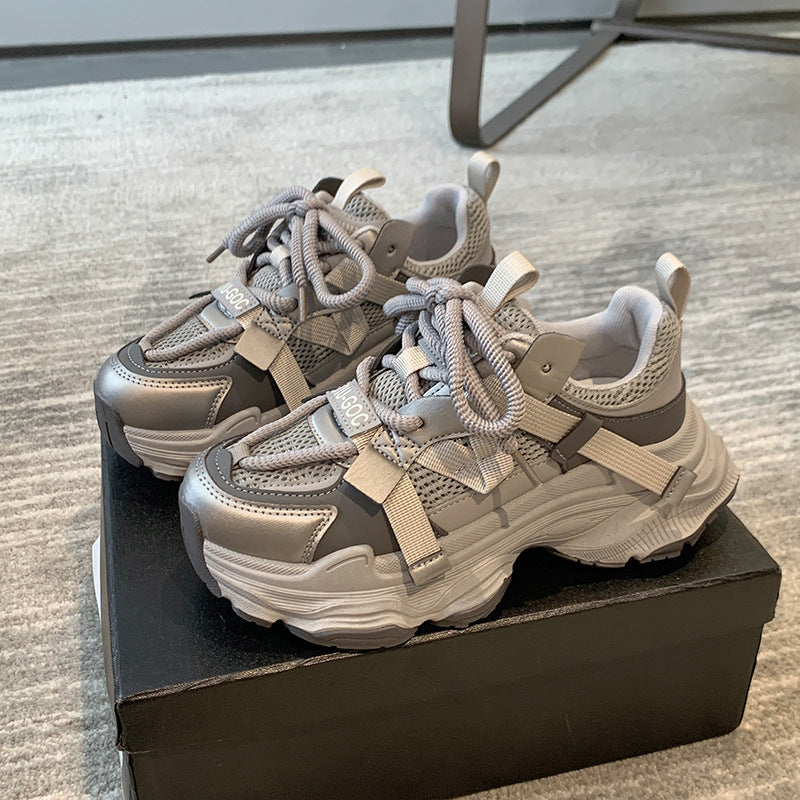 Damen leichte Lace-Up Sneakers mit robustem Obermaterial und flexibler Sohle R&B