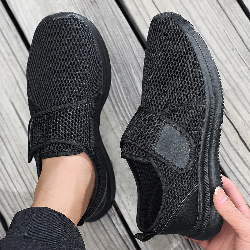 Damen Luftdurchlässige Freizeitschuhe mit flexiblem Klettverschluss