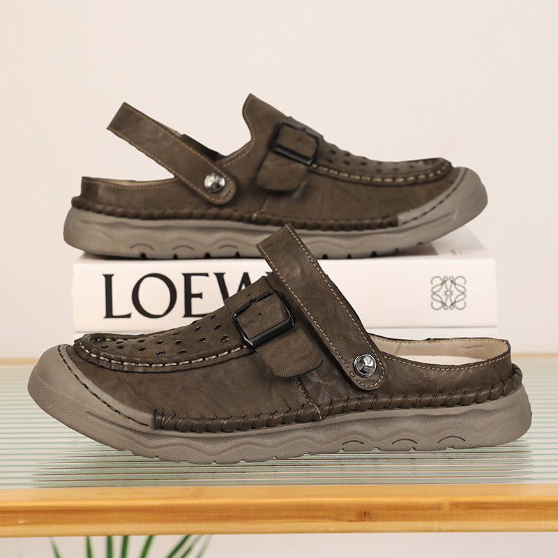 Damen Komfortable Clogs mit verstellbarem Riemen und atmungsaktiver Obermaterialstruktur R&B