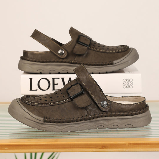 Damen Komfortable Clogs mit verstellbarem Riemen und atmungsaktiver Obermaterialstruktur R&B