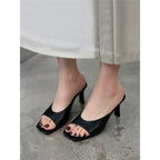 Damen elegante Plattensandalen mit geschwungenem Design R&B