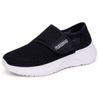Damen Atmungsaktive Slip-On Sneakers mit Klettverschluss