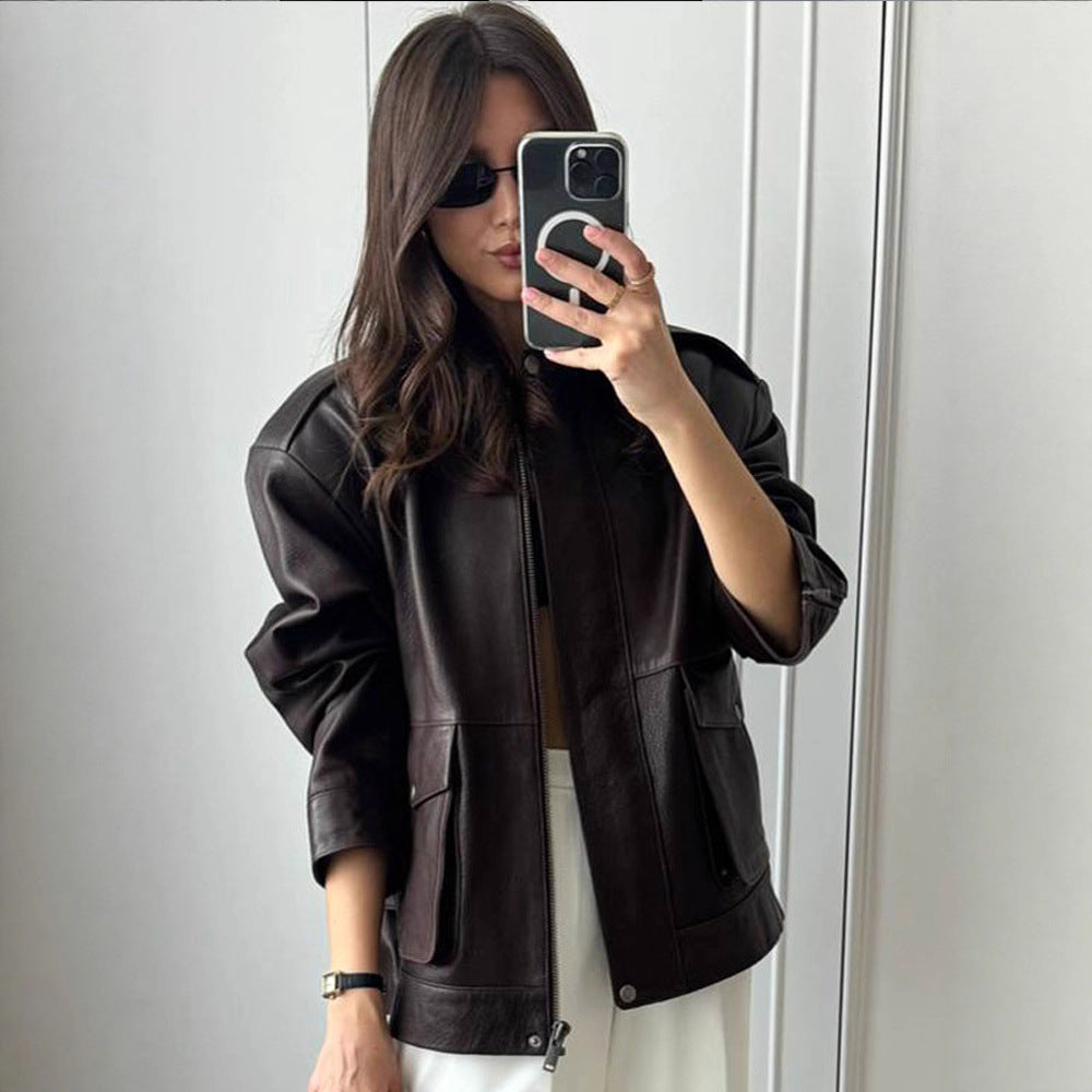 Damen stylische jacke mit praktischen Taschen und modernem Schnitt R&B