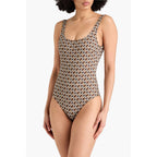 Damen Designer Badeanzug mit geometrischem Muster R&B